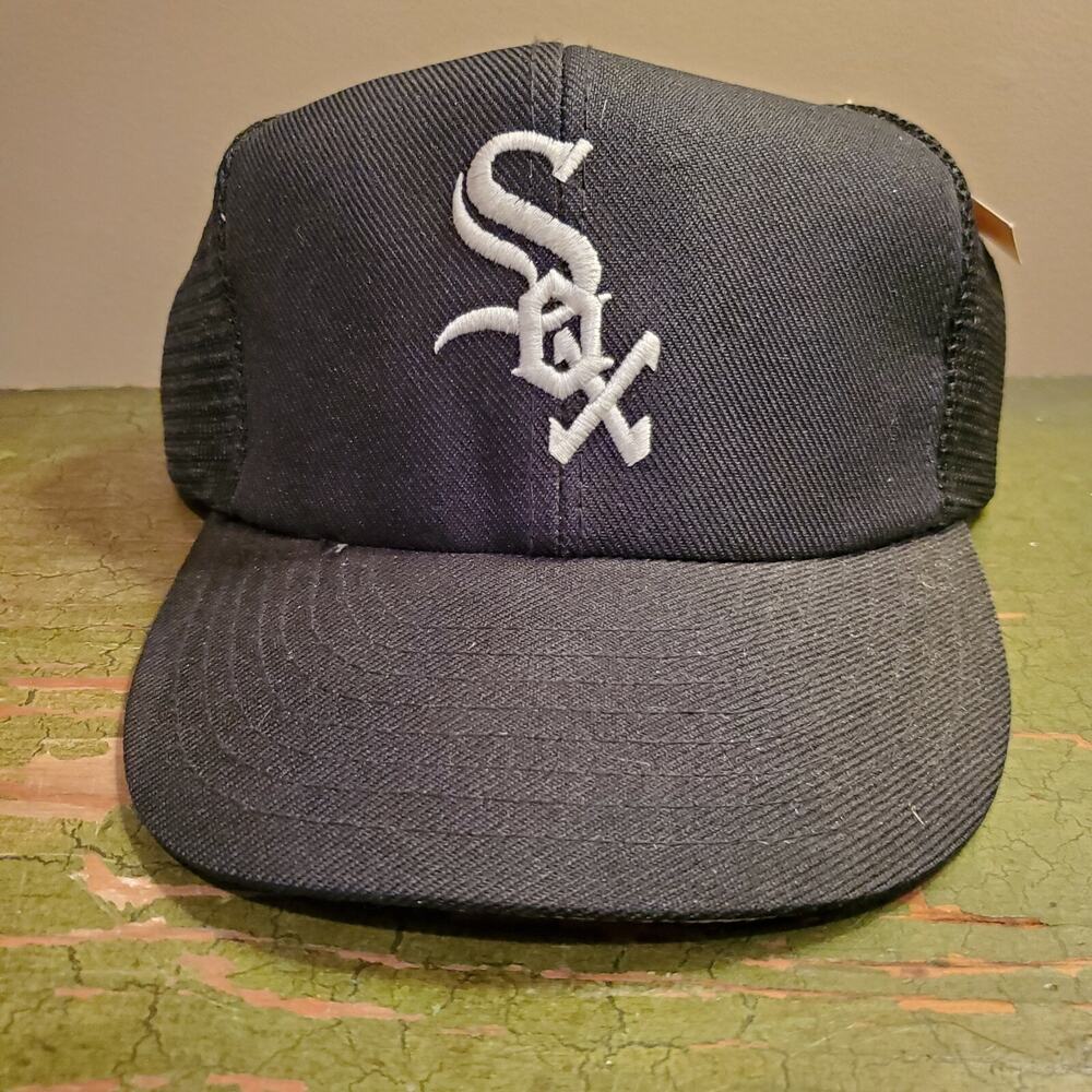 Vtg Mesh Chicago White Sox Snap Back Hat Cap Annco MLB Baseball RARE W/Tag NWA
